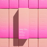 Row of pink and beige boxes with 'Only This' branding on a white background